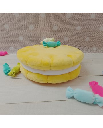 MARKIZA poduszka ciastko 30cm, żółty