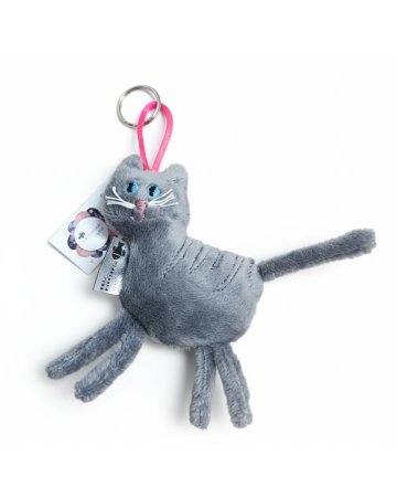 brelok kot szary