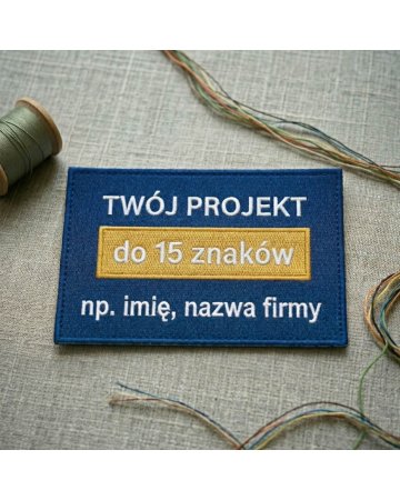 projekt haftu z napisem do 15 liter