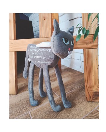 Maskotka KOT z modlitwą, pamiątka I Komunii