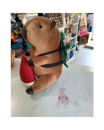 Maskotka z rysunku dziecka