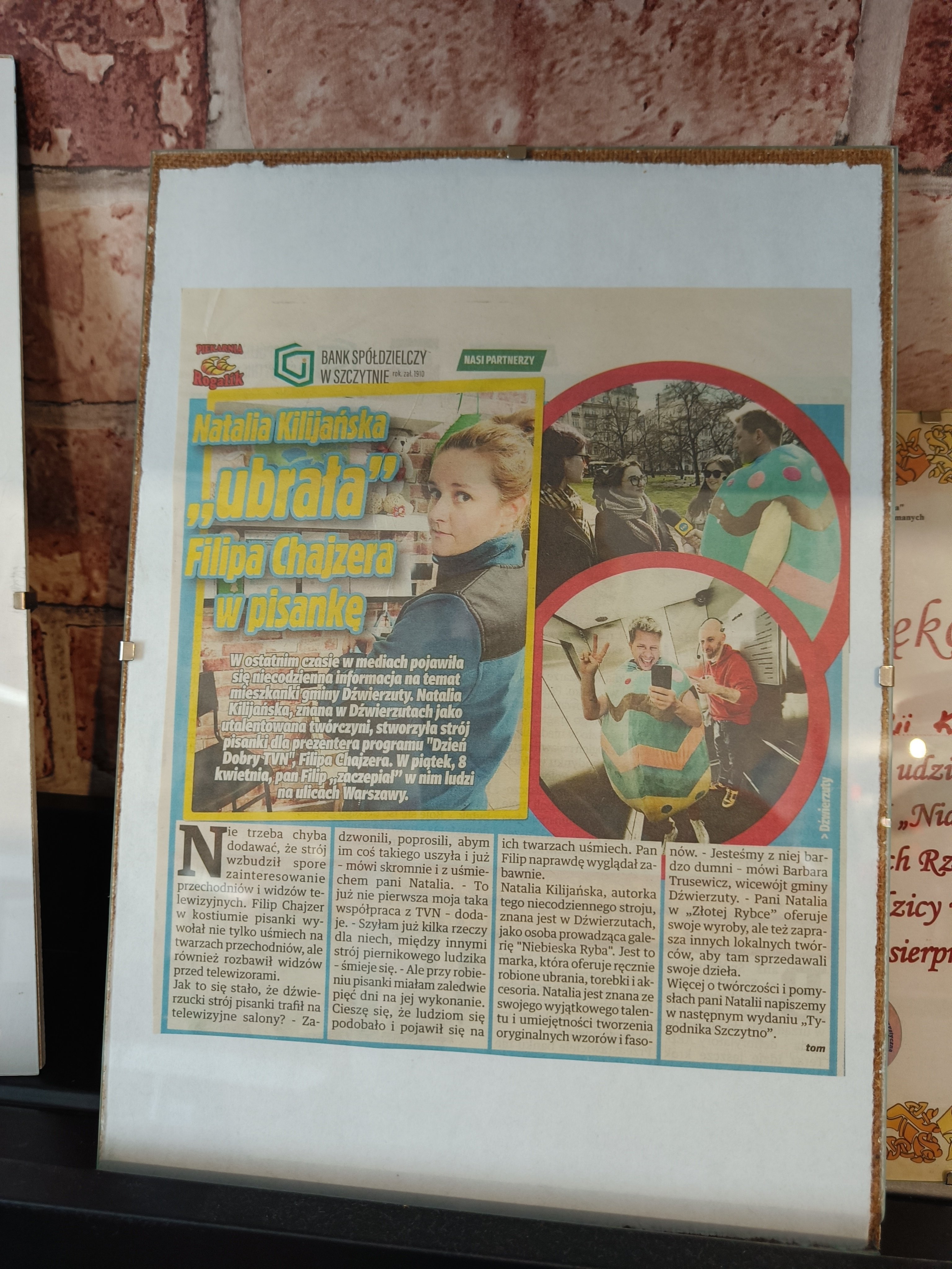 Jaja w telewizji - czyli nasz kostium biega po Warszawie